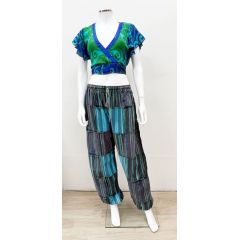 overlock patchwork pant
